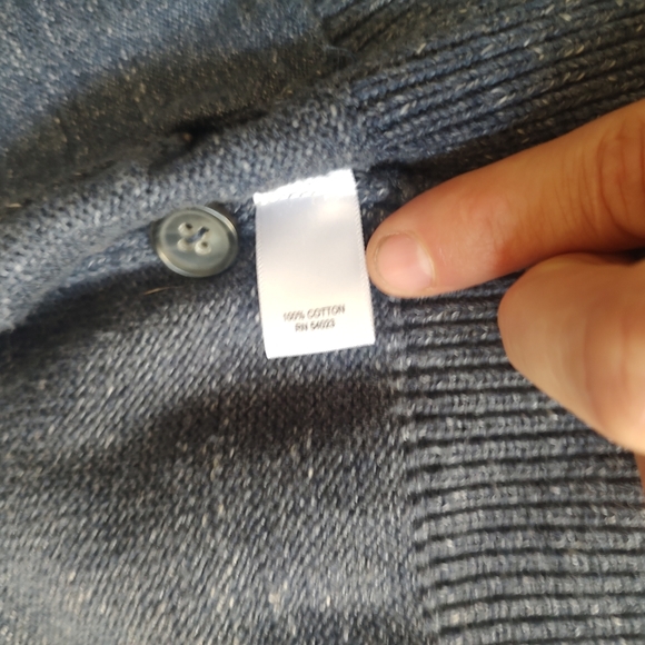 Banana Republic Men's Cardigan Sweater Small Blue Dual Zippers - Picture 7 of 10